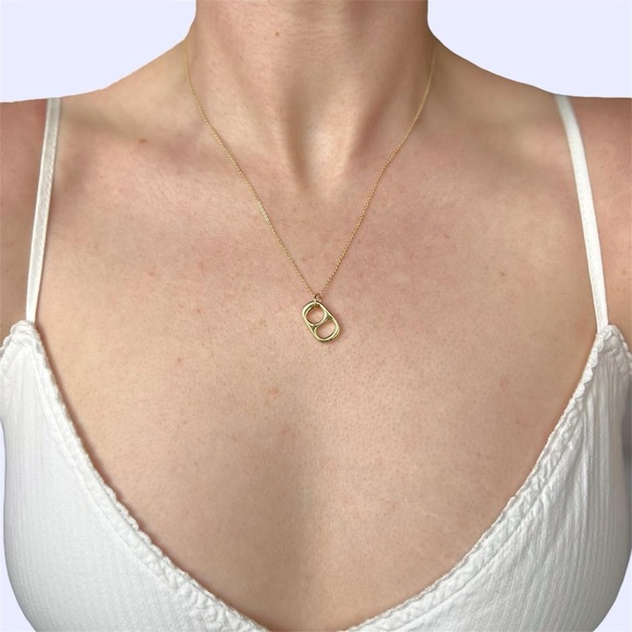 Handmade Jewelry - 24k Gold Filled Mini Sofa Tab Pendant Necklace